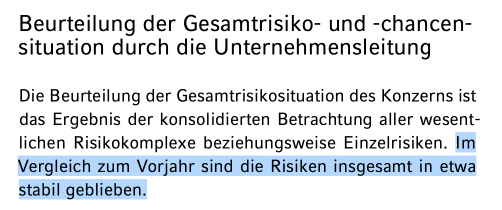Insgesamt haben sich die Risiken von HeidelbergCement wohl nicht erhöht.