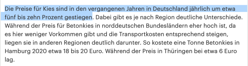 In Deutschland wird Sand und Kies knapp.