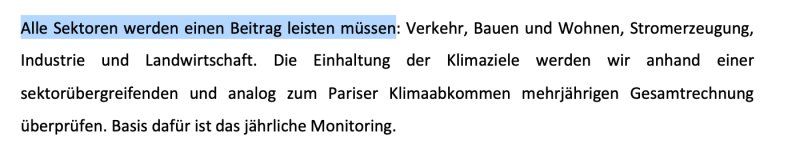 Alle Sektoren werden ihren Beitrag zum Klimaschutz leisten müssen.