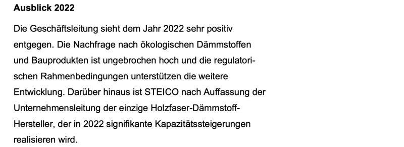 Das Unternehmen sieht weiterhin eine hohe Nachfrage nach den Produkten